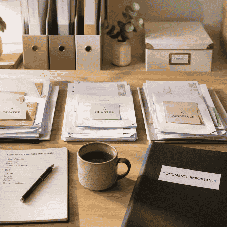 organisation des papiers administratif de la maison